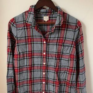 J. Crew Plaid Button Down Size Medium